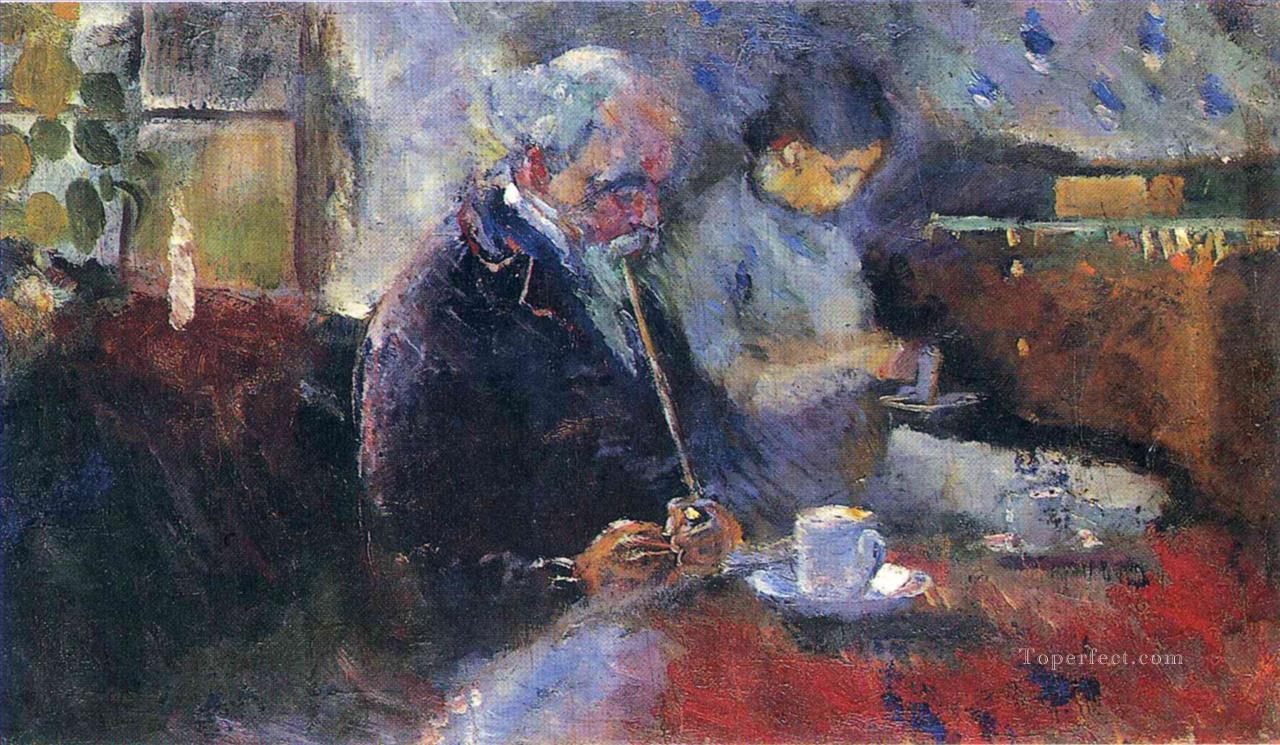 at the coffee table 1883 Edvard Munch Oil Paintings